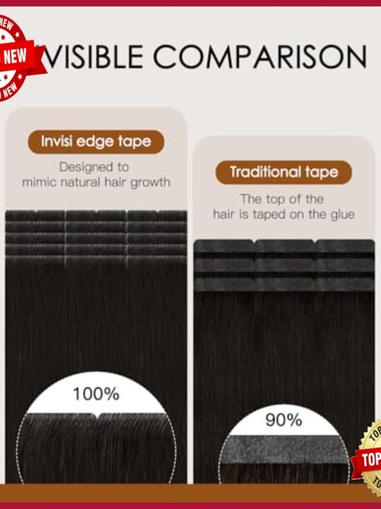 Human Hair Tape-In Extensions 14in 40g 20pcs Invisible Seamless main image 6